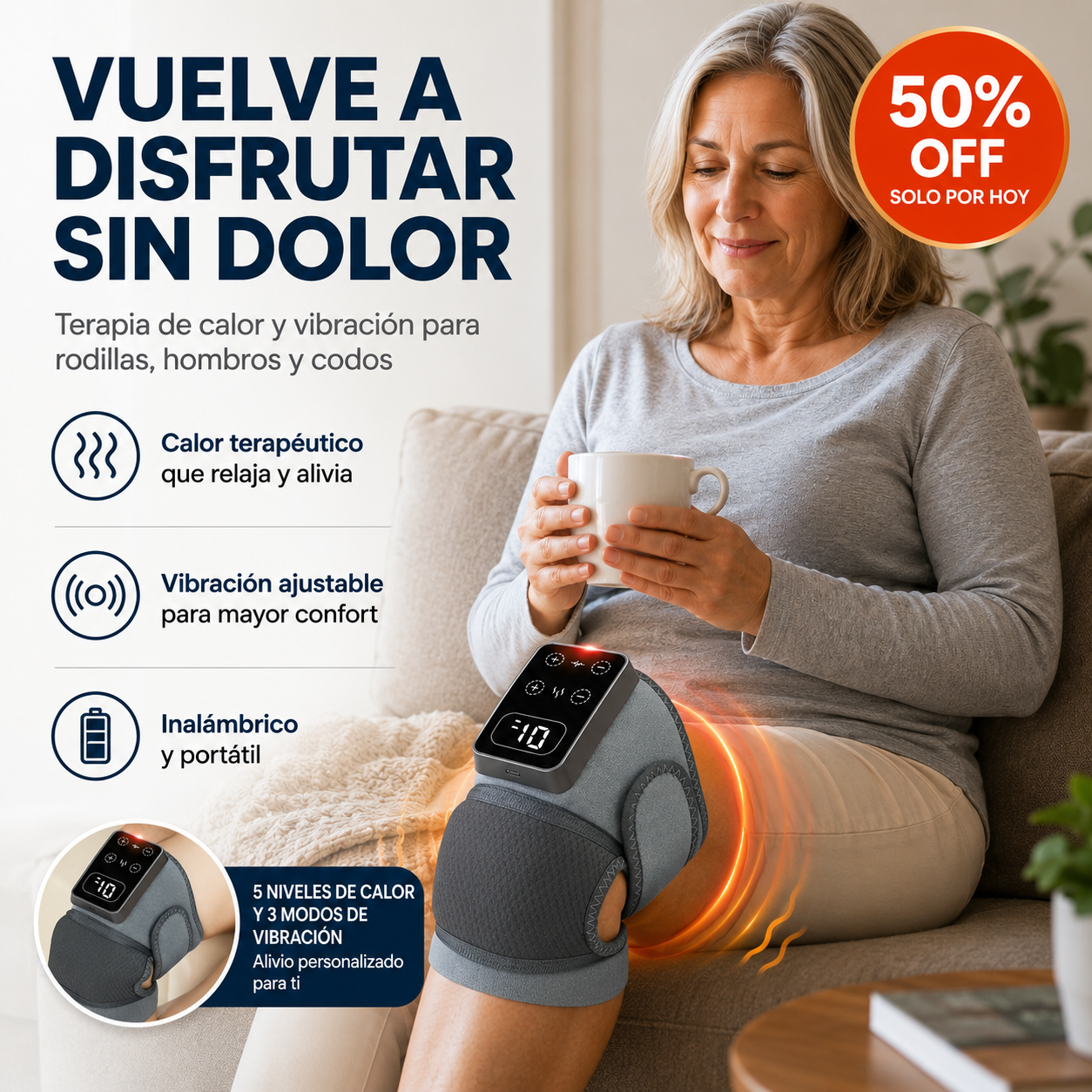 Masajeador Térmico Rodilla Inalámbrico